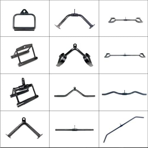 Gym home fitness lat pull down bar Biceps triceps Muscle Traning Equipment Accessories DIY Workout Solid Load bearing Handle