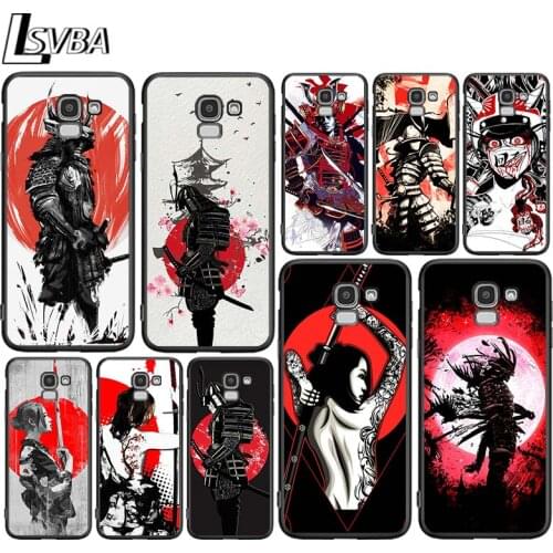 Japanese Samurai for Samsung Galaxy J2 J3 J4 Core J5 J6 J7 J8 Prime duo Plus 2018 2017 2016 Soft Black Phone Cover