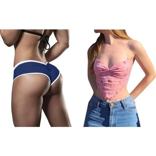 Workout Leggings Shorts Women Home Sports Basic S Blue & Aesthetic Sweet Flowers Print Pink Top Summer Strap S