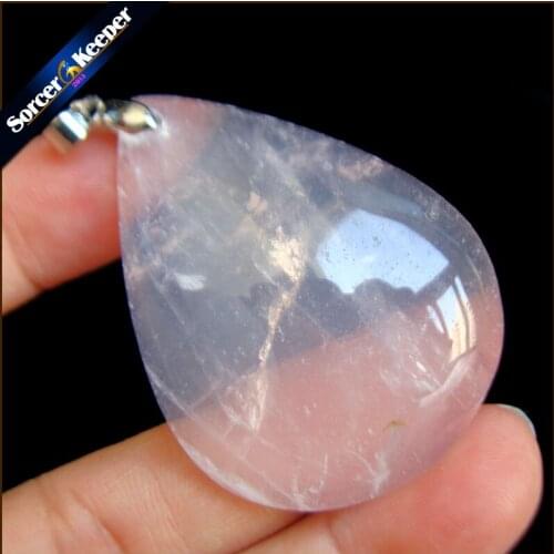 Crystal Necklace & Pendant Collier Femme Collar Mujer Natural Stone Pink Quartz Beads Women Accessories bijou Jewelry RS325