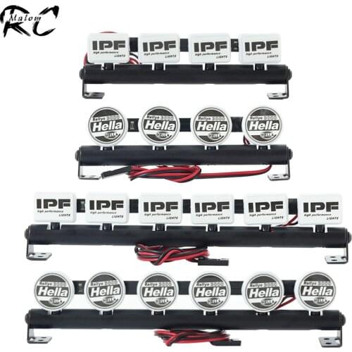1Pcs RC Car LED Light Bar Roof Lamp Bright Search Light for 1/10 RC Crawler Axial SCX10 RGT 86100 Traxxas TRX4 TRX6 TF2 D90 D110