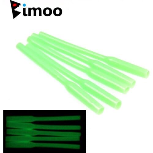 Bimoo 100PCS Luminous Tube Hook Sleeve fishing Rig Accessories Hook Leader Protector Tube for Saltwater Fishing