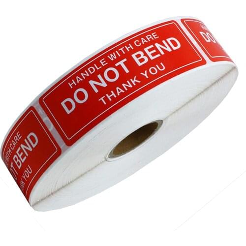 250 Pcs/roll 1*3inch "Do Not Bend" Handle with Care Thank You Stickers Adhesive Warning Labels Business Package Fragile Sticker