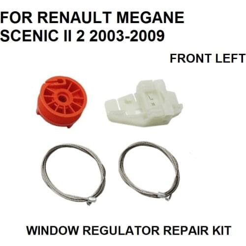 CAR WINDOW REGULATOR SLIDER REPAIR KIT CLIPS FOR RENAULT MEGANE SCENIC II 2 NEW 2003-2009 FRONT LEFT