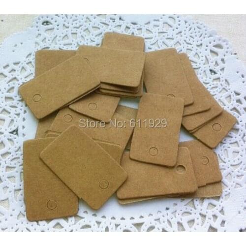 Free shipping 1000 pcs/lot mini blank rectangle kraft paper tag 2x3.3cm/baking price tag/clothing hang tag/gift swing tag