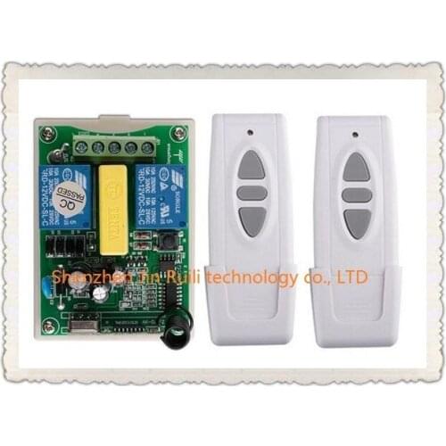 AC220V 2CH Wireless Remote Control Switch Motor Positive &negative 1*Receiver + 2 *Transmitters for Appliances Gate Garage Door