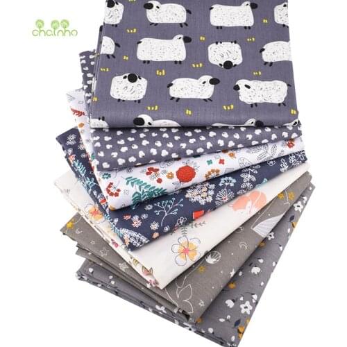 Chainho,World In Dreams Series,Printed Twill Cotton Fabric,For DIY Quilting Sewing Baby&Child Sheet,Pillow,Material,Half Meter