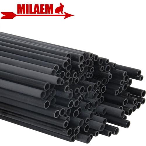 6/12/24/50pcs 30inch Archery Pure Carbon Arrow Shaft Spine 340 ID6.2mm OD7.6mm Bow And Arrow Shooting Hunting Accessories