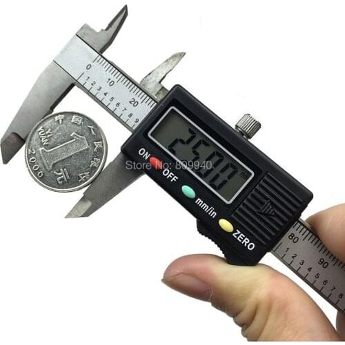 0-100mm 4Inch Pocket Digital Caliper 100mm Stainless Steel Electronic Vernier Gauge Micrometer Electronic Carbon Digital Caliper