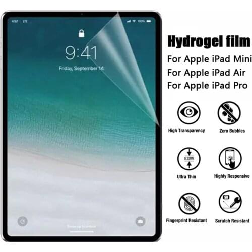 Ultra HD PET Hydrogel Soft film For iPad Air 4 3 2 1 Mini 5 Screen Protector For iPad Pro 11 2021 10.5 10.9 10.2 7 8 Generation