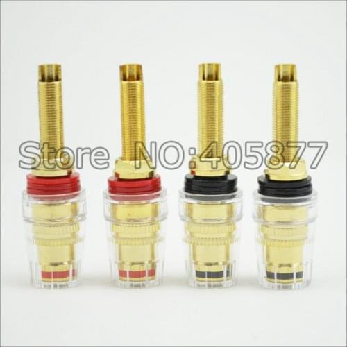 HIFI Copper plated Binding Post for Speaker Amplifier 4mm Banana Plug connector