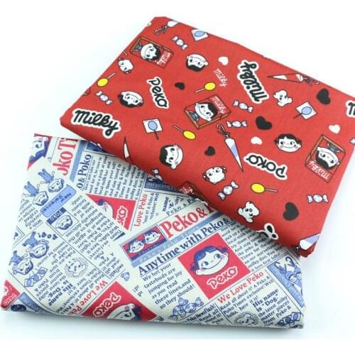 160cmX50cm Cartoon Milk Girl Printed Cotton Fabrics For Sewing Textile Tissue Patchwork Bedding Quilting Baby Gament Accessories