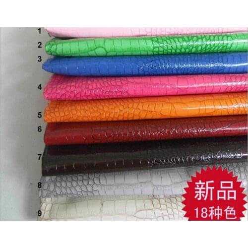Simulation PU leather bag leather belts crocodile print fabric/ tela de ante/ soft crocodile skin fabric/ crocodile faux leather