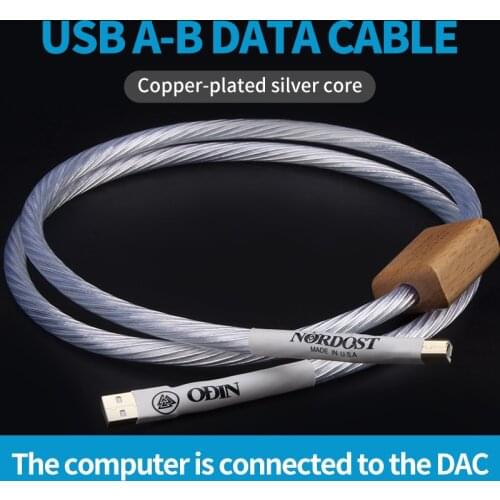 High Quality Nordost Odin 2 Decoder DAC Data Cable USB Sound Card Cable A-B Shield USB Cable Type A to Type B Hifi Data Cable