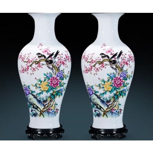 Jingdezhen Ceramic Vase Decoration Chinese Living Room Decoration vase Flower vase Flowers Home Furnishings porcelain vase