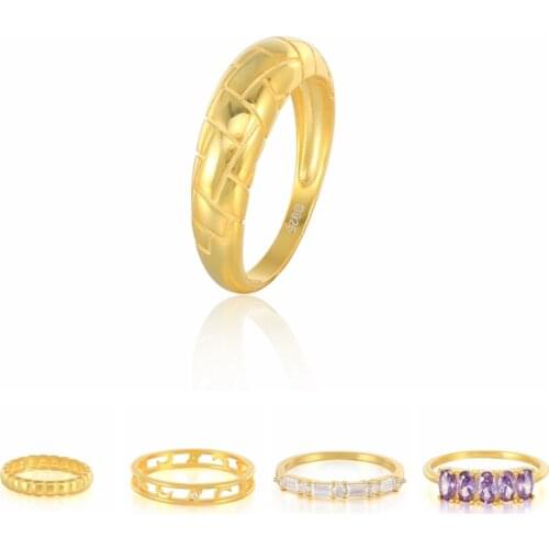 CANNER 925 Sterling Silver Hollow Purple Zircon Womens Ring Anillo Serpiente Rings For Women Luxury S925 Silver Anillos Plata