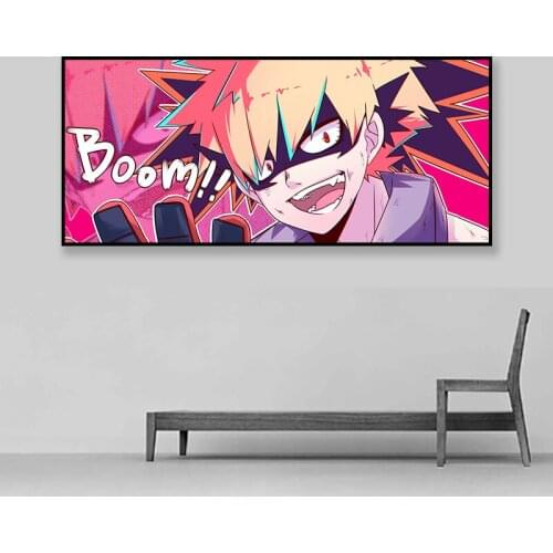 Colorful Anime My Hero Academia Colorful Anime Manga Scroll Poster Wall Art Print Decor,50 x 70 cm,No Frame
