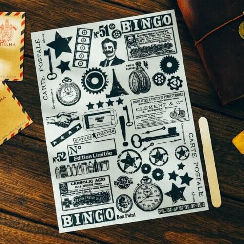 KSCRAFT Retro Rub On set for Scrapbooking DIY Projects/Photo Album/Card Making Crafts