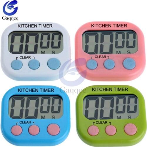 Magnetic LCD Digital Kitchen Countdown Timer Alarm with Stand White Kitchen Timer Practical Cooking Timer Alarm Clock Meter