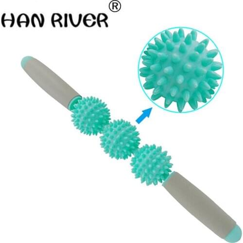 Fascia muscle relaxation massage stick gear shaft fitness massage stick three goals in a hedgehog roller rod yoga ball movement