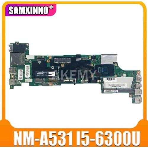 Laptop motherboard For Lenovo Thinkpad X260 NM-A531 01HX035 Mainboard Core SR2F0 I5-6300U DDR3