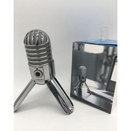 Original Samson Meteor Mic USB studio recording condenser microphone fold-back leg include USB cable,for computer recording
