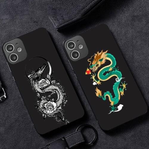 Fashion Dragon Animal Pattern Phone Case for iPhone 12 11 mini pro XS MAX XR 8 7 6 6S Plus X 5S SE 2020