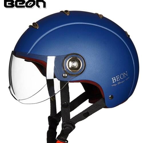NEW BEON Motorcycle Helmet Retro Moto Bike Motorbike Scooter Summer Half Vintage Motorcycle Helmets