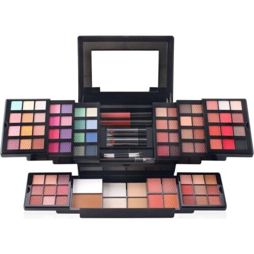 MISS ROSE All In One Makeup Kit Eyeshadow Lipstick Foundation Blush Eyebrow Pencil Repair Makeup Box Makeup Artist Special TSLM1