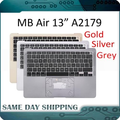 New A2179 Topcase with Keyboard US UK FR French DE German Russian Spanish Danish Silver Grey Gold for Macbook Air 13" 2020 Year