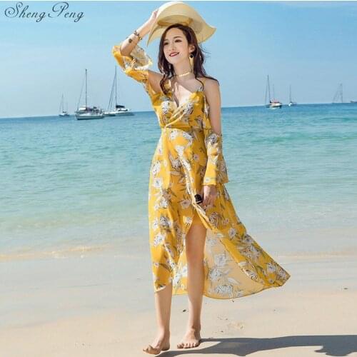Hippie bohemian style boho hippie dress mexican embroidered dress boho chic dresses Q494