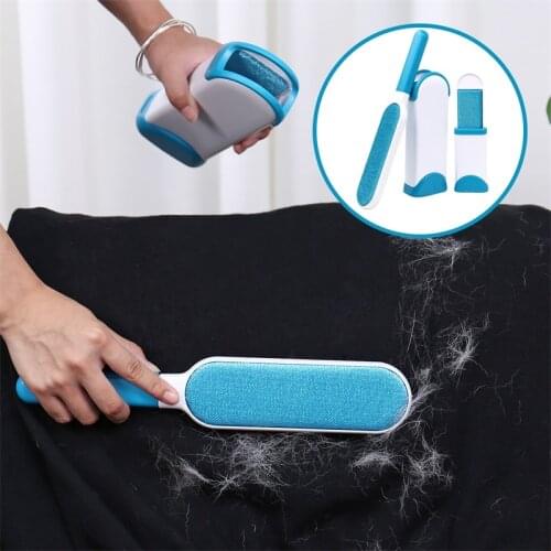 Drop Shipping Pet Hair Removal Pet Combs Brush Double-sided Pet Groomer Sofa Bed Sheet Portable Travel Household Cleaning Brush