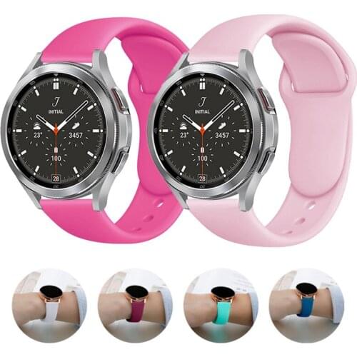 20mm/22mm strap For Samsung Galaxy watch 4/Classic Active 2/3/46mm/42mm/Gear S3 Frontier Silicone bracelet Huawei GT 2/pro band