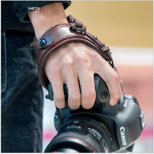 Handmade Micro Fiber Leather Wrist Strap Camera Hand Belt Holder Strap for Canon 5DIII 6DII 80D 90D 5DIV SONY A99 A7RIV A7III