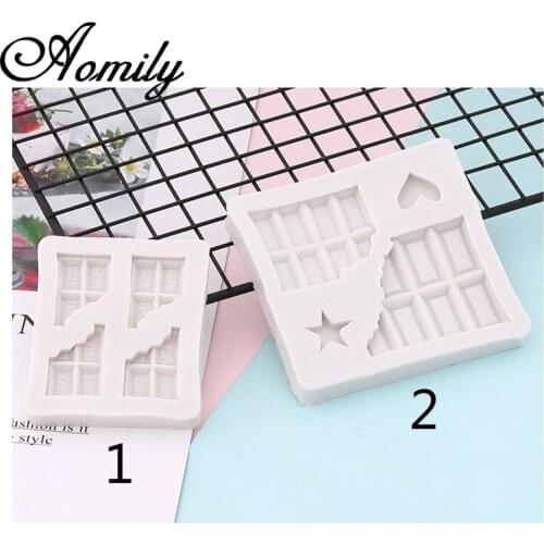 Aomily Chocolate Silicone Molds Fondant Molds Cake Candy Milk Chocolate Moulds DIY Cake Decoration Tools Baking Accessories