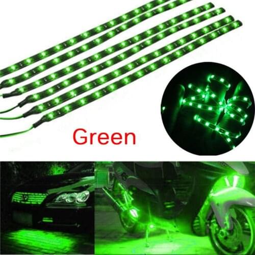 6PCS/2PCS Car Lights Decoration NEW Waterproof 30cm/15SMD 3528 LED Car Truck Motors Flexible Strip Light 12V Accessories Soft