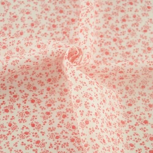 New Arrivals 100% Cotton Fabric Tecido Red Flowers Design Cloth Decoration Sewing Tela Patchwork Plain Scrapbooking Textile