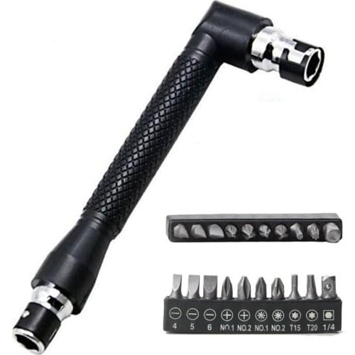 Zezzo® 1/4" 6.35mm Head L-Shaped Mini Socket Wrench Screwdriver Set Torx Screwdriver Set Key Utility Tool Drill Set Dropship