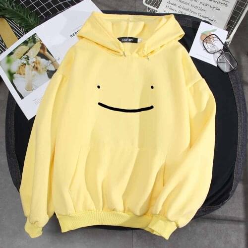 Smile Face Cute Hoodies Aesthetic Pullover Long Sleeve Hood Pullover Graphic Hoodie Cotton Long Sleeve Women Korean Fashion