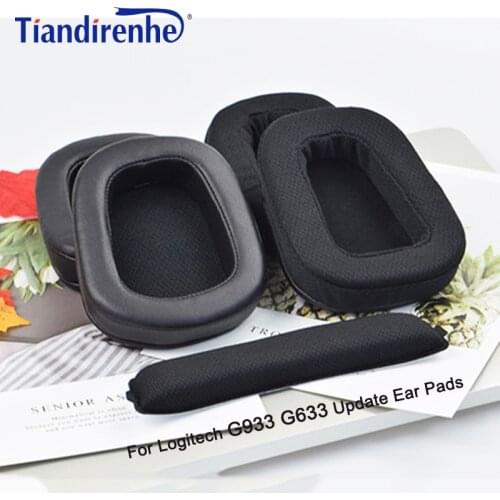 For Logitech G933 G633 Headphone Headset Update Accessories Ear Cotton Earmuff 2 Pairs Soft Comfortable Leather Ear Pads Cushion