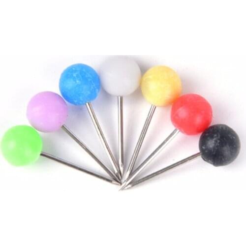 200Pcs/lot Multicolor Round Pearl Head Pins Fishing Line Brooches Fishing Tackle Position Mark Bead Needle Pin Wholesale