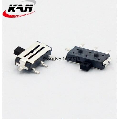 50pcs MSKT-12C05 5-foot horizontal patch small toggle switch 2-speed side slide switch with positioning column mini