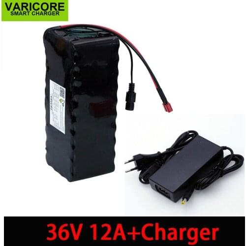 36V 12Ah 10A 10.4ah 18650 Lithium Battery pack 12000mAh Motorcycle Electric Car Bicycle Scooter with BMS+ 42v 2A Charger