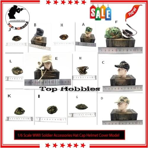 1/6 Scale Accessories DML WWII Veyron Military German Spring and Autumn Cam Helmet Hat Cover Forward Cap Model F 12"ActionFigure