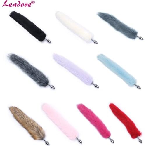 Adult Game Fox Tail Anal Plug Sexy Toys Metal Fake Furry Butt Plug BDSM Flirt Anus Plug For Women Cosplay Product For Couples