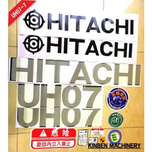 Free shipping for HITACHI UH07-7 UH083 Excavator Stickers Set (Mesin Stickers)