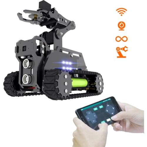 Adeept RaspTank WiFi Wireless Smart Robot Car Kit Tank 4DOF Robotic Arm Robot OpenCV Target Tracking Video Transmission Function