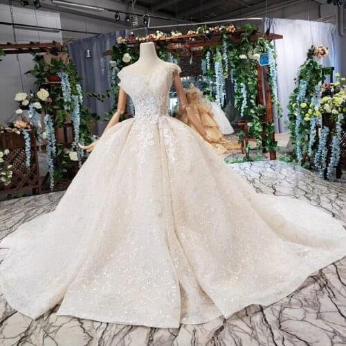 BGW HT4163 Plus Size Wedding Dress Illusion Back Lace Up On Two Side O-neck Sleeveless Lace Wedding Gowns 2020 Abito Da Sposa