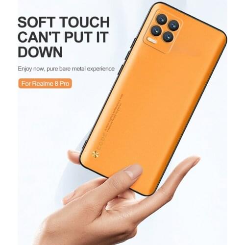Cover Realmi 8 Pro Case Luxury Plain Leather Protect Shell For Realme8 Realme Relme Realm 8 Pro TPU Soft Bumper Shockproof Coque