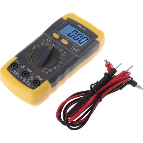 A830L Digital Multimeter LCD AC/DC Ammeter Voltmeter Tester Meter with Backlight